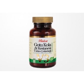 Gotu Kola, At Kestanesi, Üzüm Çekirdeği Ekstraktı V3 Balen